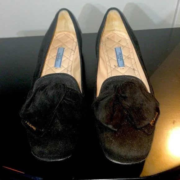 Authentic Prada velvet shoes