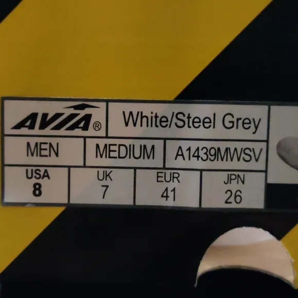 AVIA SHOES MEN'S STYLE A1439MWSV COLOR WHITE/STEEL size 8