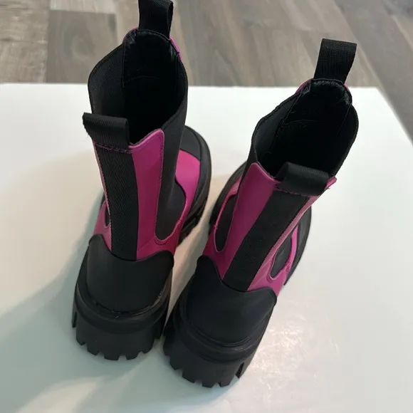 Azalea Wang Genvive Hot Pink Combat Fashion Grunge Boots 6