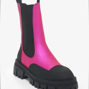 Azalea Wang Genvive Hot Pink Combat Fashion Grunge Boots 6