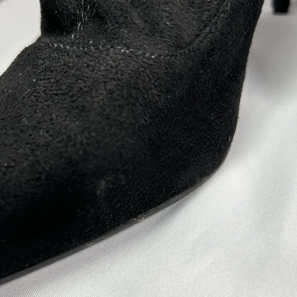 Badgley Mischka Mark   James Sock Boots Womens Black High Heel Pull On Sz 9