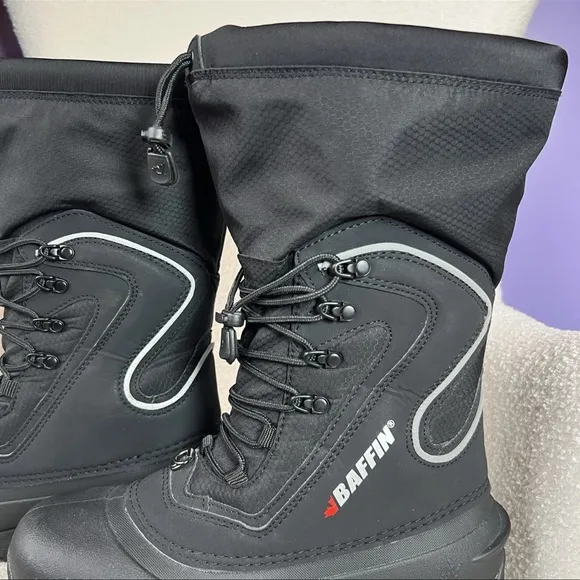 Baffin Flare Snow Boots Black Removable Inner Lightweight Women's Size 8