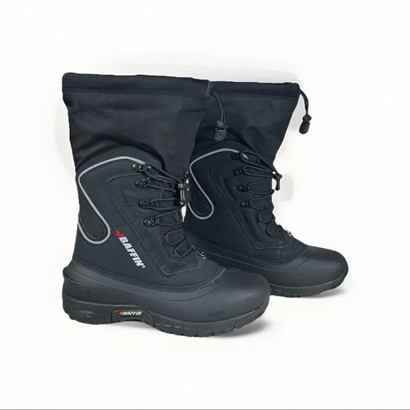 Baffin Flare Snow Boots Black Removable Inner Lightweight Women's Size 8