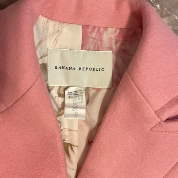 Banana Republic Pink Wool Coat