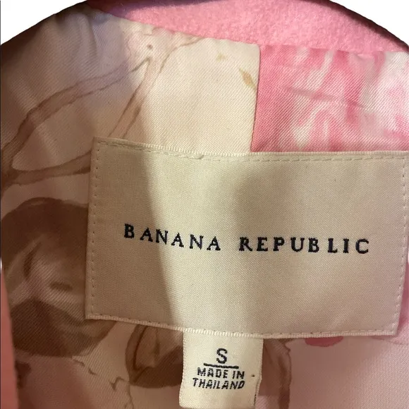 Banana Republic Pink Wool Coat