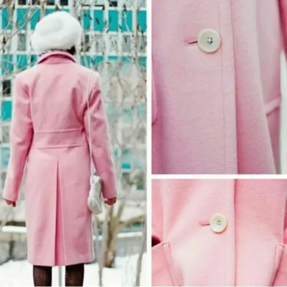 Banana Republic Pink Wool Coat