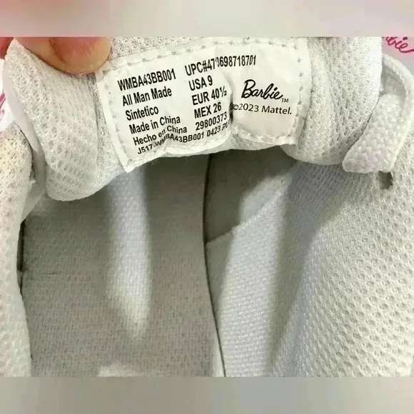 Barbie Tennis Shoes Authentic Barbie Logo Sneakers (Size 9)
