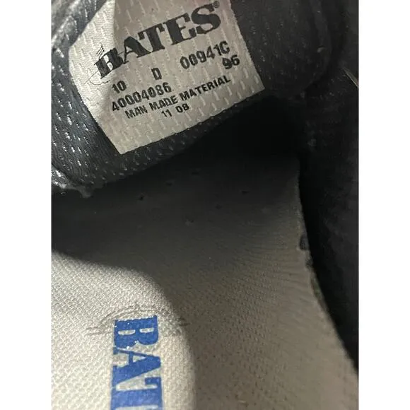 Bates Patent Faux Leather Oxford Dress Shoes Mens 10 D Vibram Soles Non-Marking