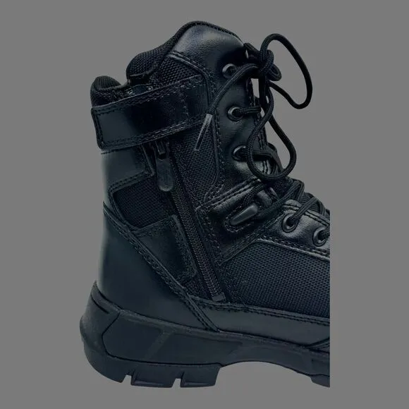 Bates Women's USA SZ.7 Tactical Sport 2 Tall Side Zip Lace-Up Work Boots Black