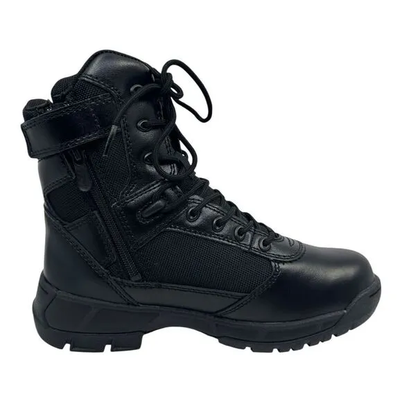Bates Women's USA SZ.7 Tactical Sport 2 Tall Side Zip Lace-Up Work Boots Black