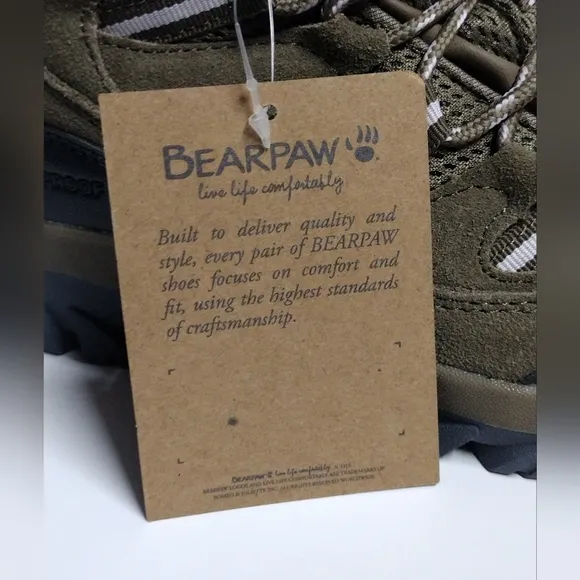 Bearpaw Outdoor Boots Womens Tallac Suede Mesh Natural 120 2750W Size 7 NEW 🔥