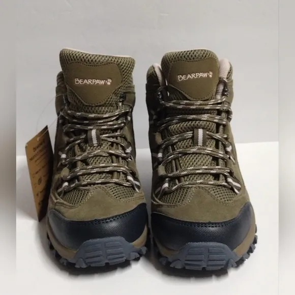 Bearpaw Outdoor Boots Womens Tallac Suede Mesh Natural 120 2750W Size 7 NEW 🔥