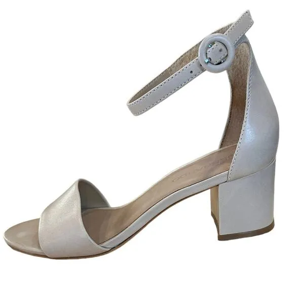Bernardo Janela leather sandals  2” chunky block heels ankle straps size 7.5