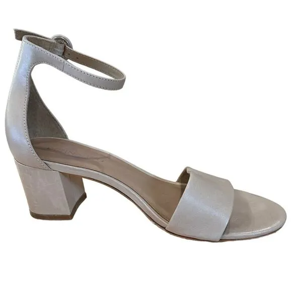Bernardo Janela leather sandals  2” chunky block heels ankle straps size 7.5