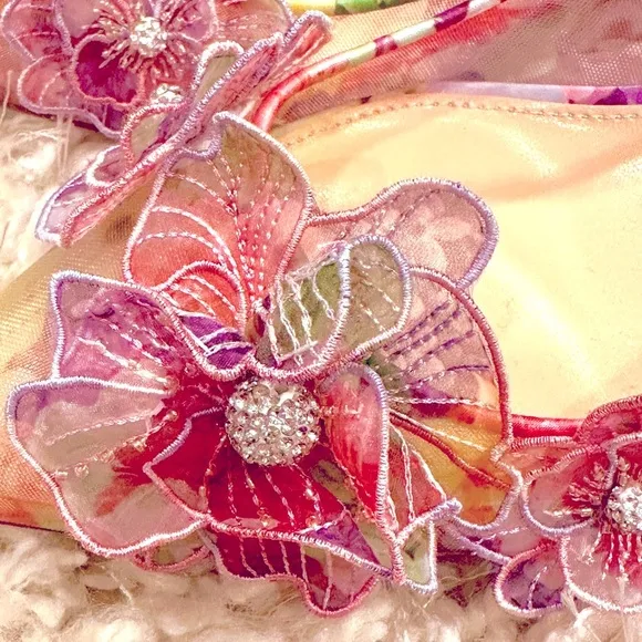 Betsey Johnson Women's PETRA Floral Slingback Heels - Pink Size 8
