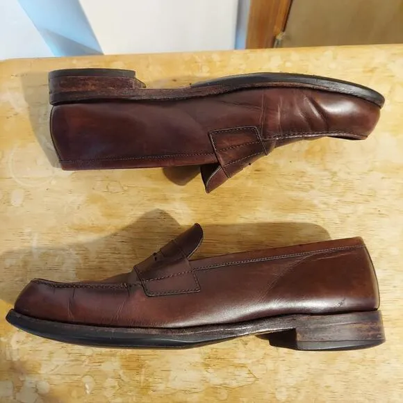 Bexley France Wembley Classic Men's US 12 (FR 45) Brown Leather Loafers EUC