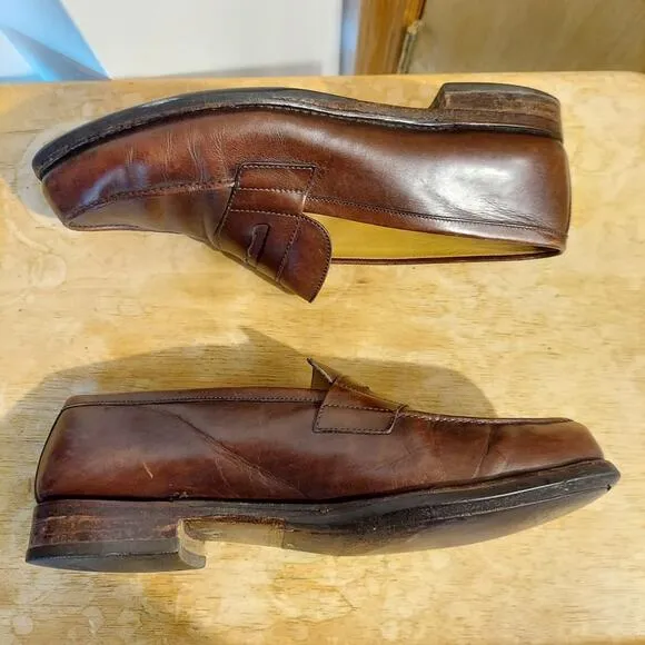 Bexley France Wembley Classic Men's US 12 (FR 45) Brown Leather Loafers EUC