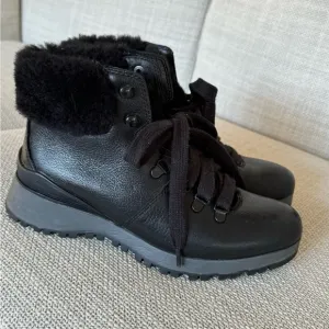 Bionic Women's Black Leather Boots Size 7.5