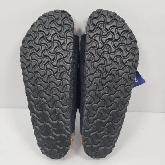Birkenstock Arizona Big Buckle Shearling Men's Blue Sandals US Size 10 EU 43