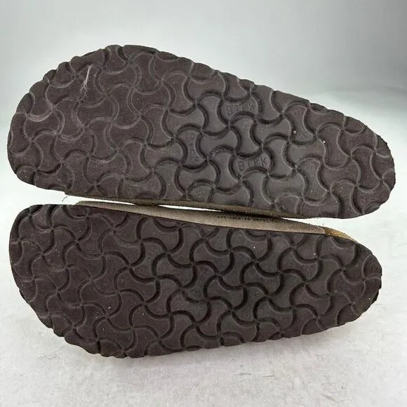 Birkenstock Arizona Sandals Birko-Flor Slide US 5 Tan Suede Buckle Sandals Shoes