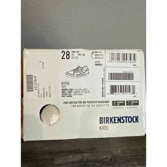 Birkenstock ASTEE (Suede Leather &amp; PU Upper) Navy NEW  size US 10 UK 28