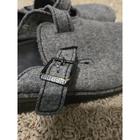 BIRKENSTOCK Boston 38.5 Clog Anthracite Wool Felt WOMEN 8 - 8.5 Comfort birkies