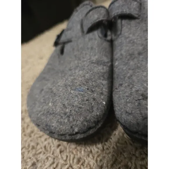 BIRKENSTOCK Boston 38.5 Clog Anthracite Wool Felt WOMEN 8 - 8.5 Comfort birkies