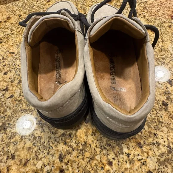 Birkenstock Footprints Oxford Lace Up Taupe Leather Shoes 41 US Men’s 8 Wmns 10