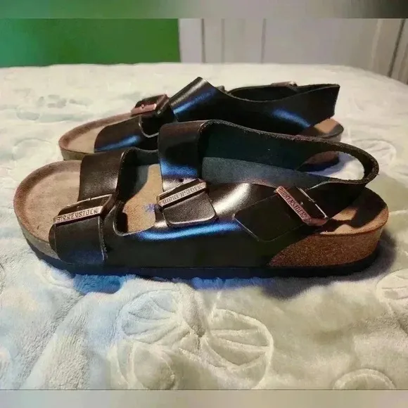 Birkenstock Milano Womens 10 | Mens 8 Dk Brown Leather Buckle Hiking Sandal