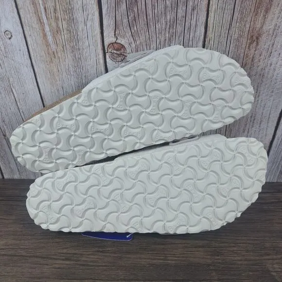 Birkenstock Oita Suede Leather Slide Sandals Women's Sz 9 N EU40 Antique White