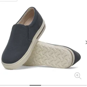 Birkenstock Oswego Slip-On Canvas &amp; Suede Shoes In Midnight Navy Size 8 E