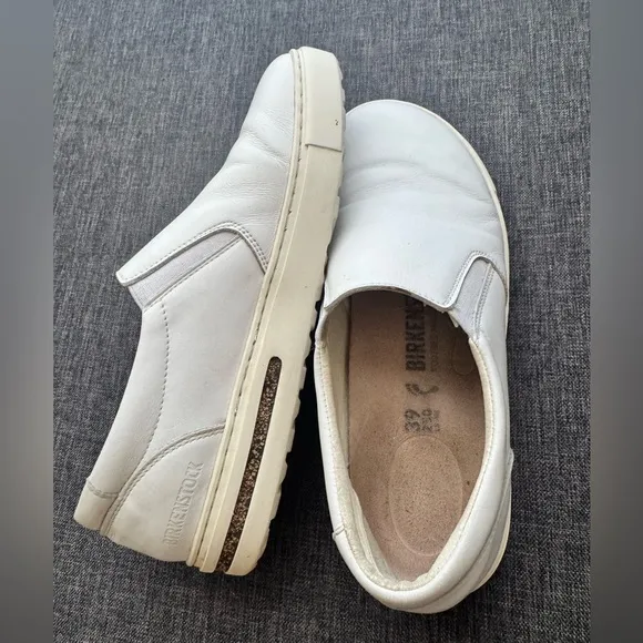 Birkenstock Womens Clog Oswego Leather White Size EU 39 US 8