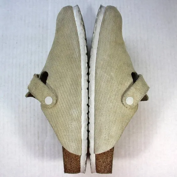 Birkenstock x Stussy Boston Bone Corduroy Slip On Clogs Mens 9 A1625