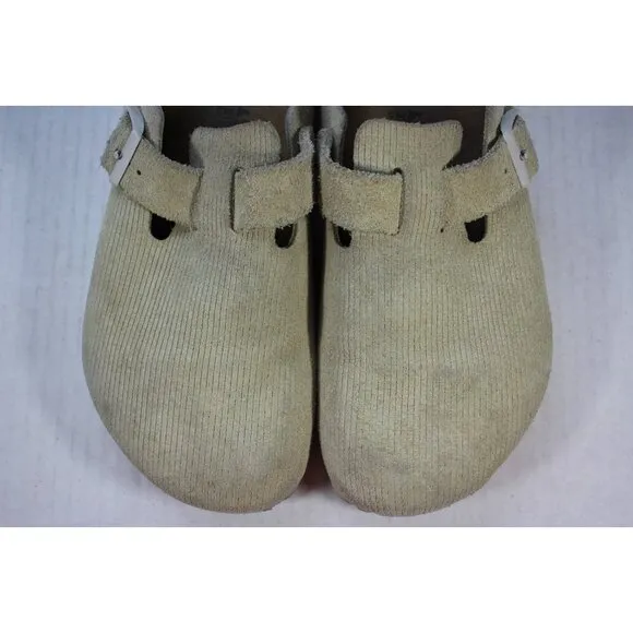 Birkenstock x Stussy Boston Bone Corduroy Slip On Clogs Mens 9 A1625