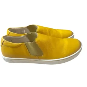 Birkenstock Yellow Leather Slip-on Shoes Sneakers Size 39, 7.5