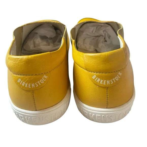 Birkenstock Yellow Leather Slip-on Shoes Sneakers Size 39, 7.5