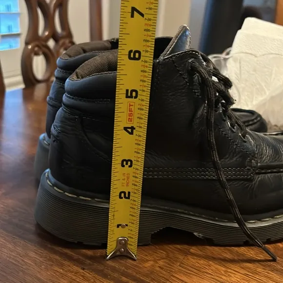 Black Men's Leather Boots unisex.