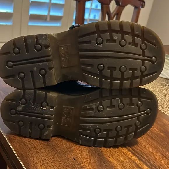 Black Men's Leather Boots unisex.