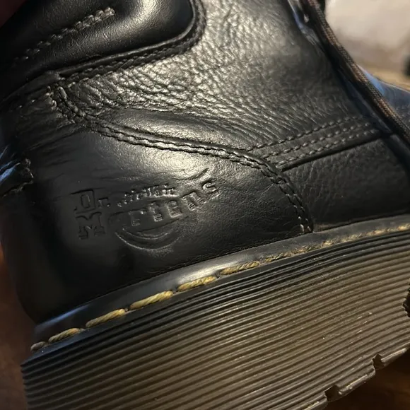 Black Men's Leather Boots unisex.