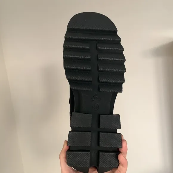 Black Suede Chain Boots