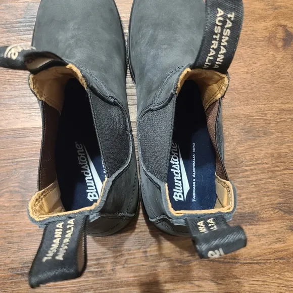 Blundstone Gray Leather SPS X-Tra Comfort Shock Chelsea Boots 9.5