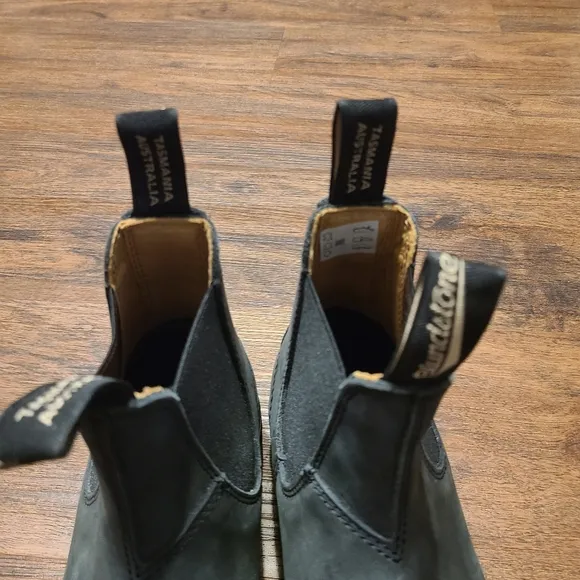 Blundstone Gray Leather SPS X-Tra Comfort Shock Chelsea Boots 9.5