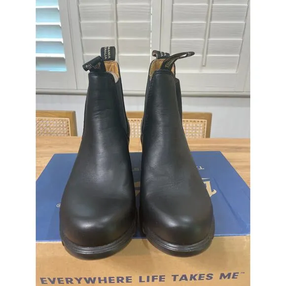 Blundstone Womens 1671 Elastic Sided Heel Boot Black Leather Size 9 US 39 EU NIB