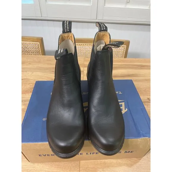 Blundstone Womens 1671 Elastic Sided Heel Boot Black Leather Size 9 US 39 EU NIB