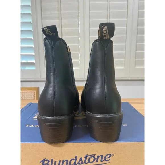 Blundstone Womens 1671 Elastic Sided Heel Boot Black Leather Size 9 US 39 EU NIB