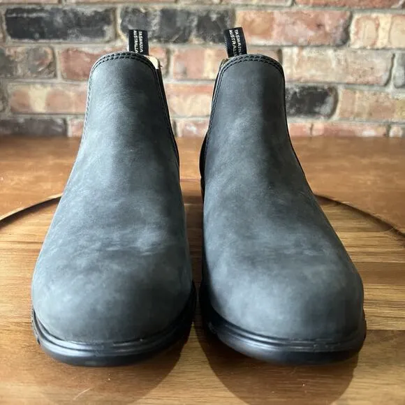 Blundstone Women's 7.5 1971 Chelsea Boots Leather Steel Gray Black Shoes