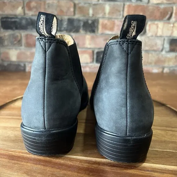 Blundstone Women's 7.5 1971 Chelsea Boots Leather Steel Gray Black Shoes