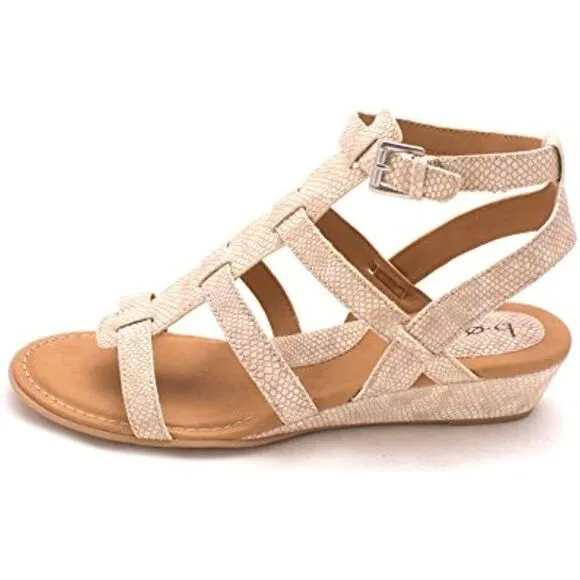 b.o.c. Womens Heidi Open Toe Casual Platform Sandals, Tan, Size 8.0