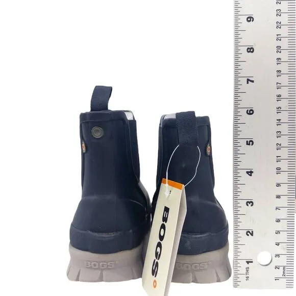 Bogs Chelsea Rain Boots  Pull On  Rubber Amelia 7 Navy  Blue