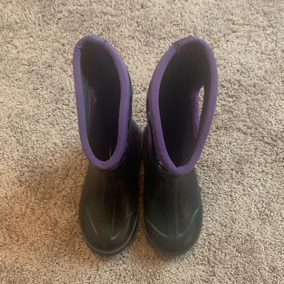 BOGS Unicorn Horse Waterproof Rain Snow Boots Black Purple Turquoise Blue 3  35